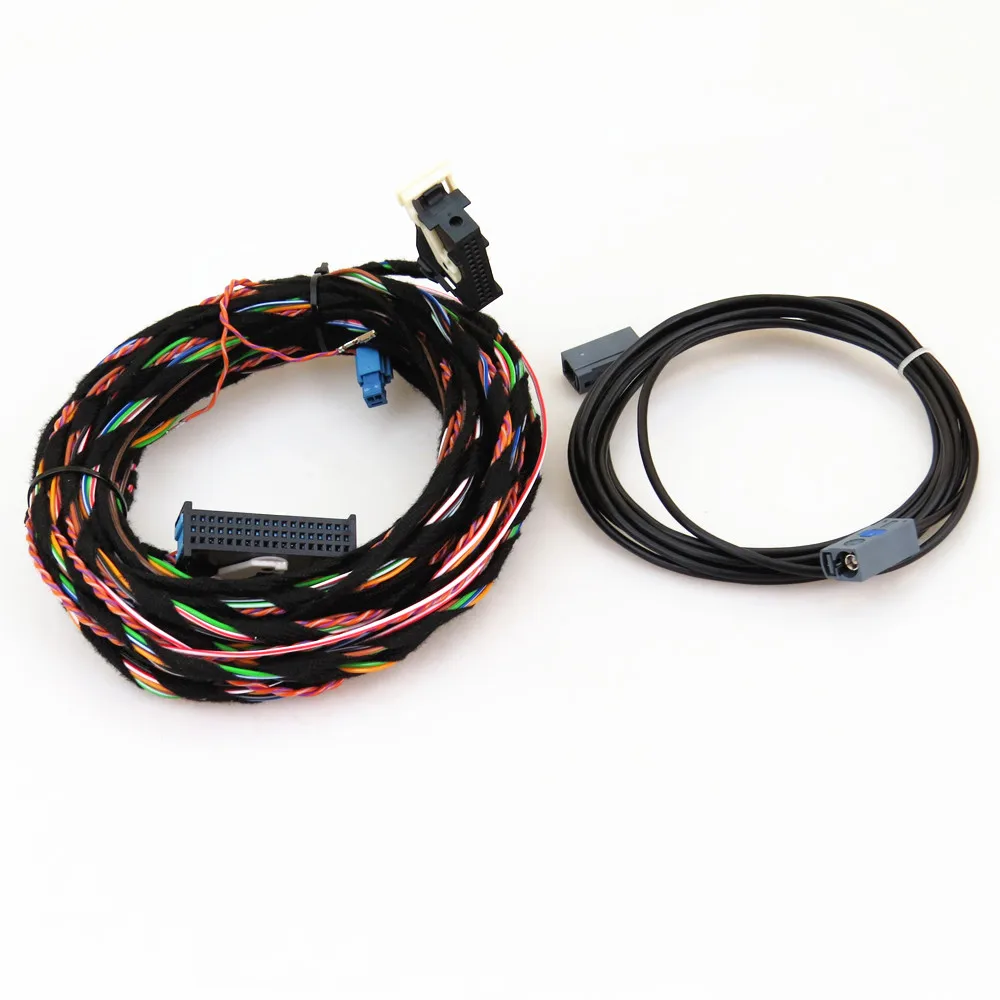 

TUKE 12V RGB Rear View Reversing Camera Cable Harness Pigtail Fit RCD510 For VW Tiguan 5ND 827 566 C 5N0 907 441 A