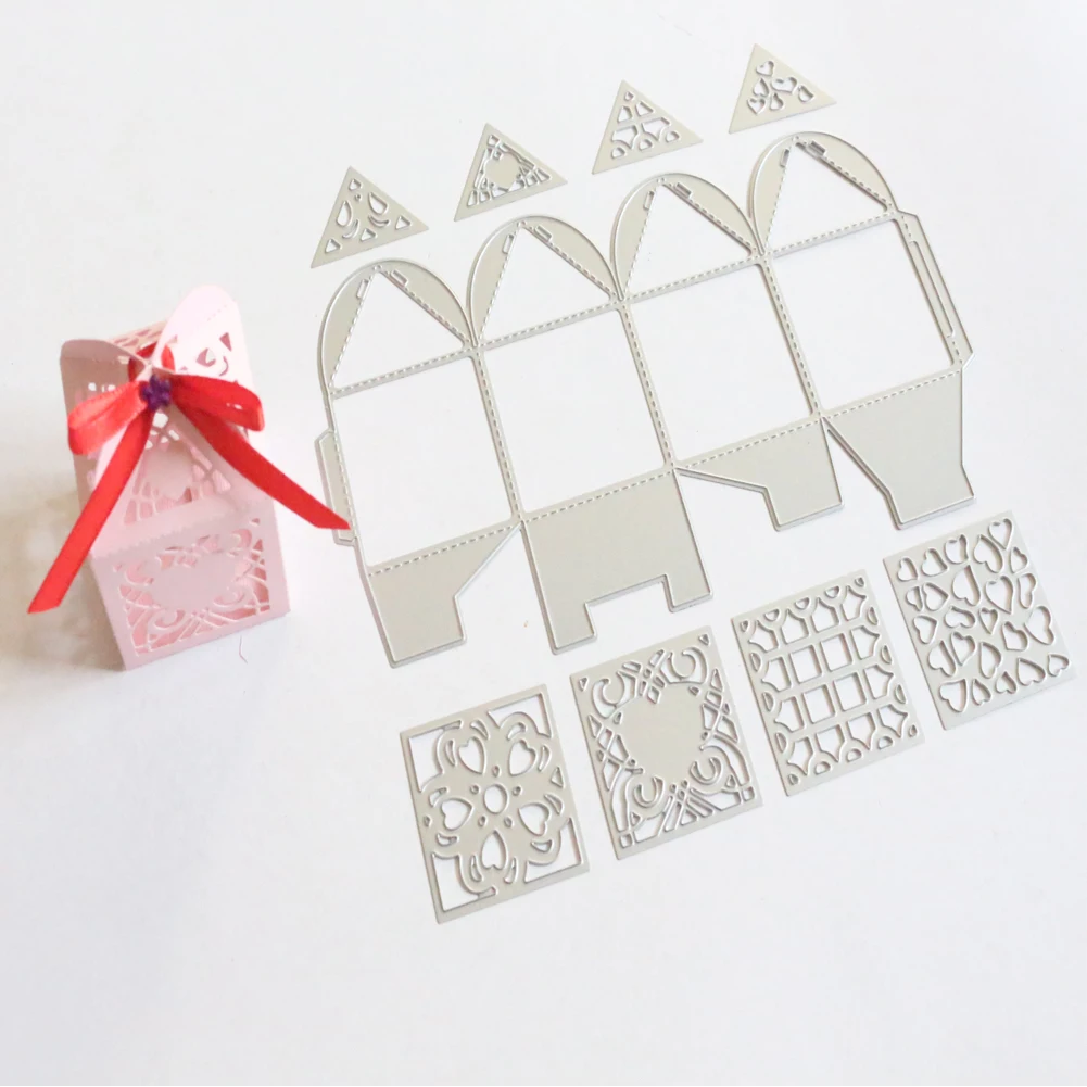  Flower Cutting dies gift Box Metal Cutting Dies DIY Scrapbooking Craft Invitation Cards Decoration  - 32912311609