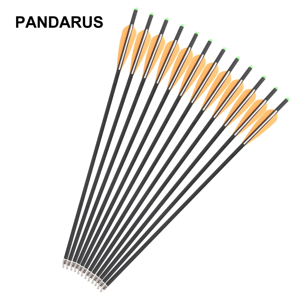 PANDARUS 6/12/24pcs 17/20 inches Crossbow Archery Carbon Arrows OD 8.8