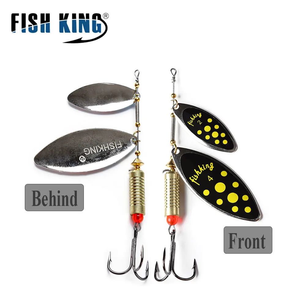 FISHKING 1PCS20g ложка приманка с крючком жесткая металлическая приманка для рыболовного крючка Спиннер двойная ложка рыболовные принадлежности PESCA снасти