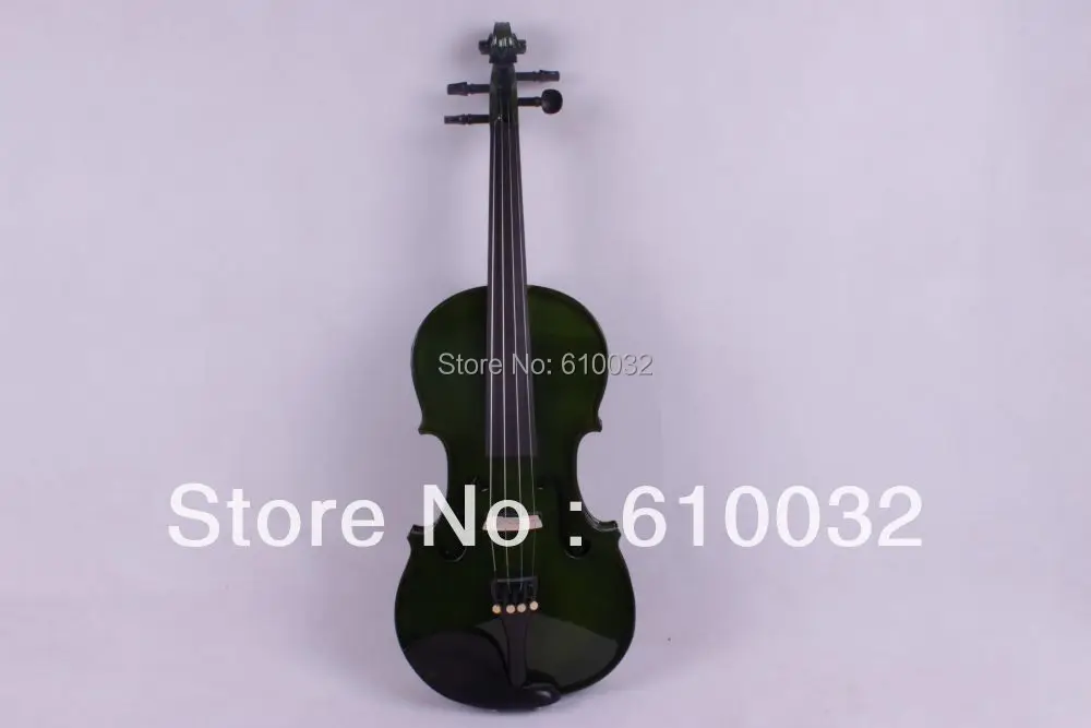 

4/4 New 4 string Electric Acoustic Violin Solid Wood Nice Sound green color