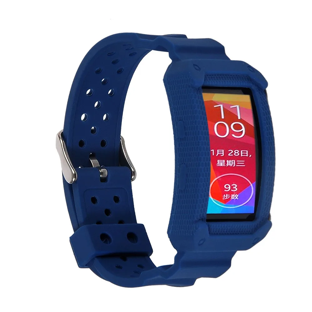 Силиконовый браслет для samsung Galaxy gear Fit 2(SM-R360) смарт-часы трекер-мягкий протектор экрана Замена ремешка