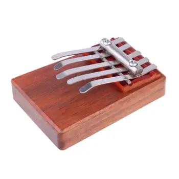 

NEW 5 Key Kalimba Mbira Likembe Sanza Finger Thumb Piano Rosewood Instrument Thumb piano Metal Stirps