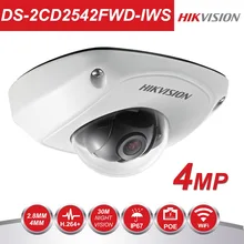 HiKVISION 1080P Беспроводная ip-камера WiFi DS-2CD2542FWD-IWS 4 МП мини купольная ip-камера безопасности Встроенный слот для sd-карты и аудио