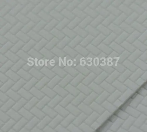 

ABS52 4pcs ABS Styrene Plasticard Wall Floor Brick Sheet 215mm x 300mm White