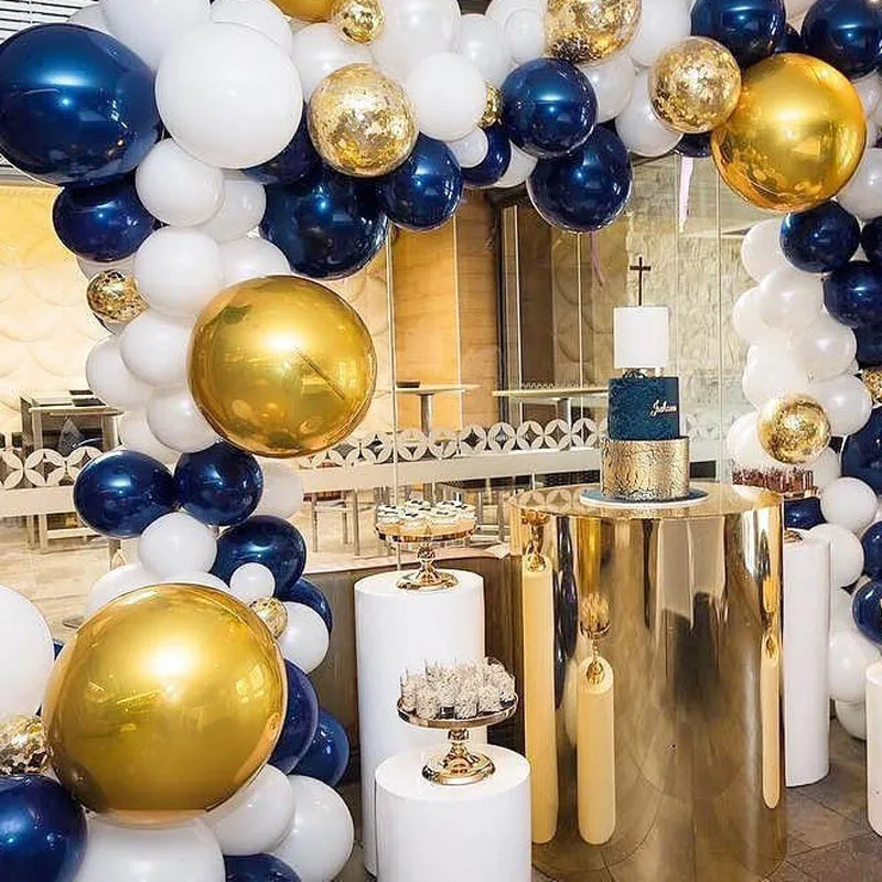 50/100 штук люминесцентных синие шары темно-синих латексных шаров на день рождения Свадебная вечеринка украшения детский душ блестящие чернила синий шар