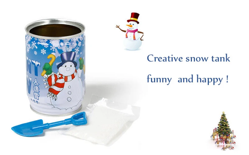 Рождественские искусственные снежные банки с порошком, добавляющим воду, поддельные Волшебные снежные Рождественские елочные украшения, Подарочные инструменты для детей NMR0005