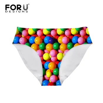 

FORUDESIGNS Colorful Cute Candy Printed Women Sexy Underwear Fashion Ladies Seamless Panties Female Breathable Briefs Size S-XL