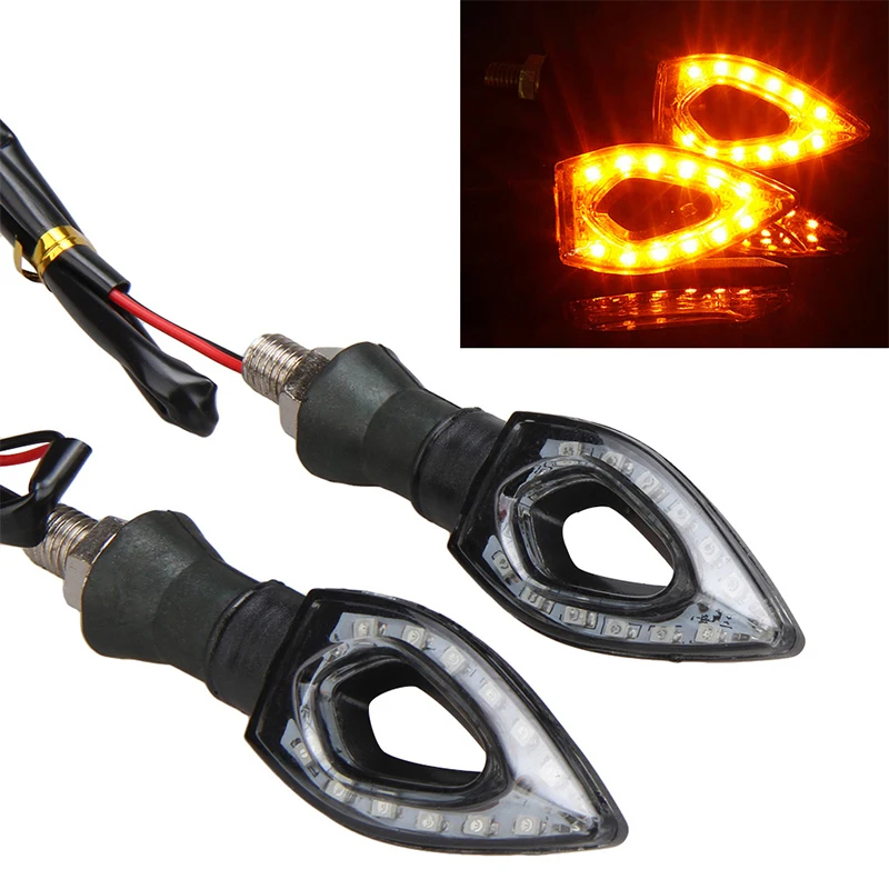 4x Universal 12V 1.3W 12 LED Motorcycle/Motorbike Turn Signal