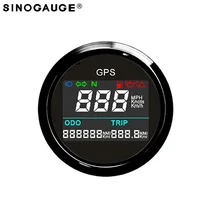 2018 New arrival Free Shipping 52mm Motorcycle digital LCD GPS Speedometer Digital Multi-indicators 0~999 MPH, Knots, Km/h