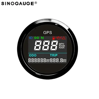 

2018 New arrival Free Shipping 52mm Motorcycle digital LCD GPS Speedometer Digital Multi-indicators 0~999 MPH, Knots, Km/h