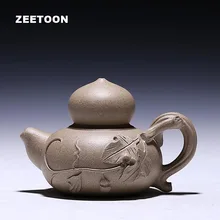 200cc аутентифицированный чайный горшок весенние бутоны Китайский Здоровый Фиолетовый Глиняный мастер ручной работы Chun Lei горшок креативный винтажный чайный набор