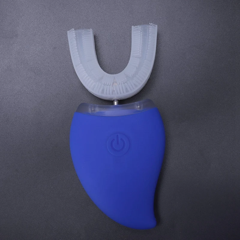 Электрическая зубная щетка звуковая волна Беспроводная перезаряжаемая 360 градусов Автоматическая дезинфицирующая Силиконовая зубная