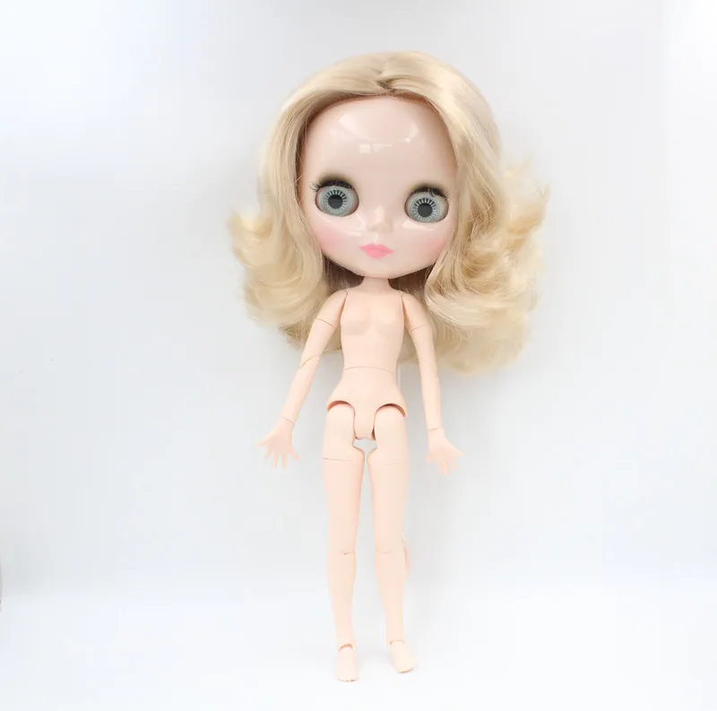 

Free Shipping big discount RBL-663J DIY Nude Blyth doll birthday gift for girl 4color big eye doll with beautiful Hair cute toy