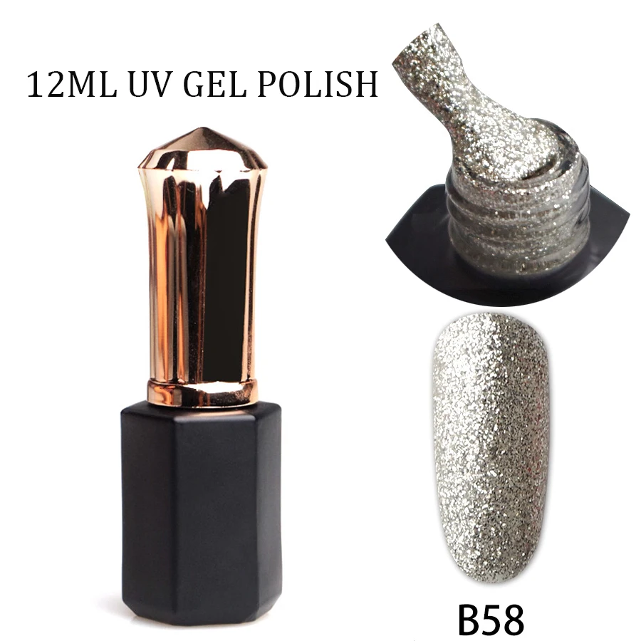 New Arrival 12ml Red Gel Varnish Soak Off UV LED Gel Nail Polish Base Coat No Wipe Top Color Gel Polish