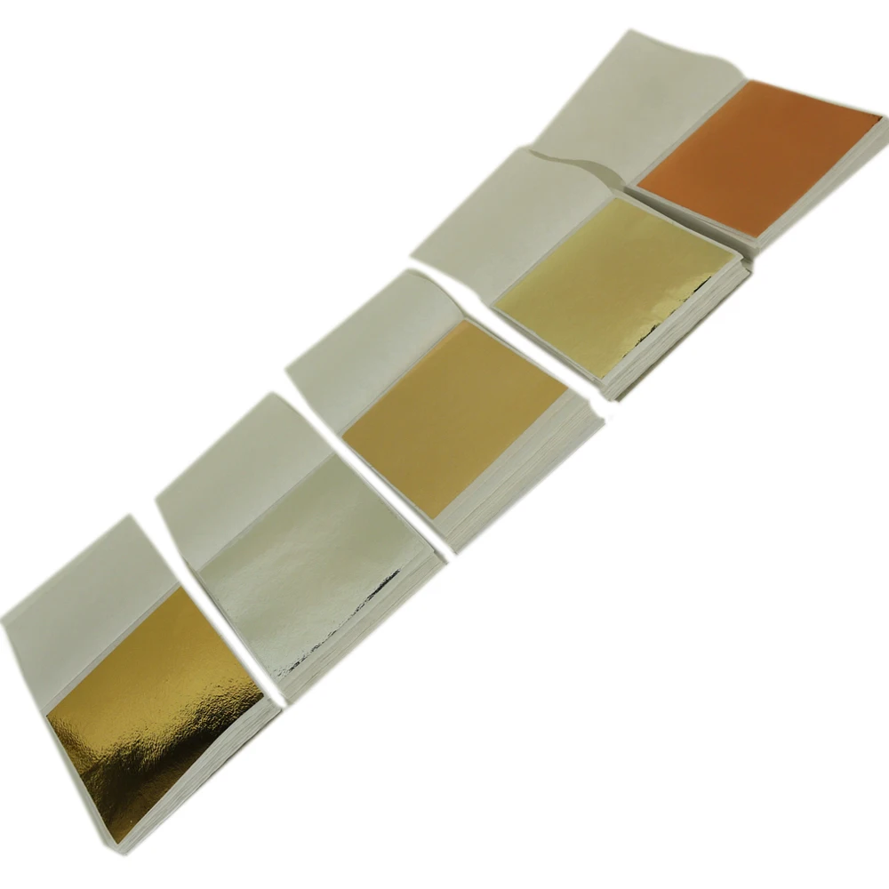 Shinny имитация золотых листов-от Goldberg-500 листов-8x8,5 см-вкладыш-5 цветов на выбор-Профессиональное качество