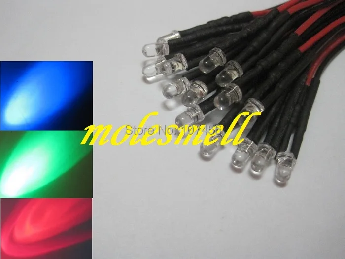 Free shipping 25pcs 3mm 5v red/blue/green rgb fast flashing flash LED