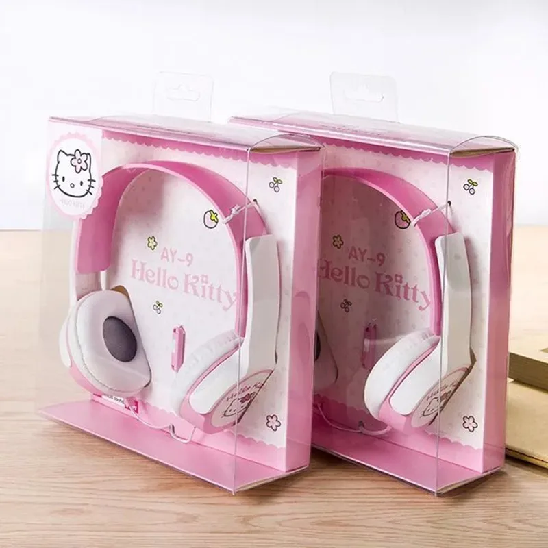 Милые Мультяшные Наушники Hello Kitty детские наушники с повязкой на голову