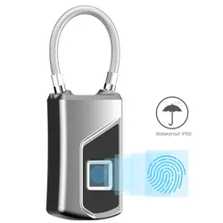 USB Перезаряжаемые смарт-fingerprint Lock IP65 Водонепроницаемый Anti-Theft Keyless замок безопасности замок