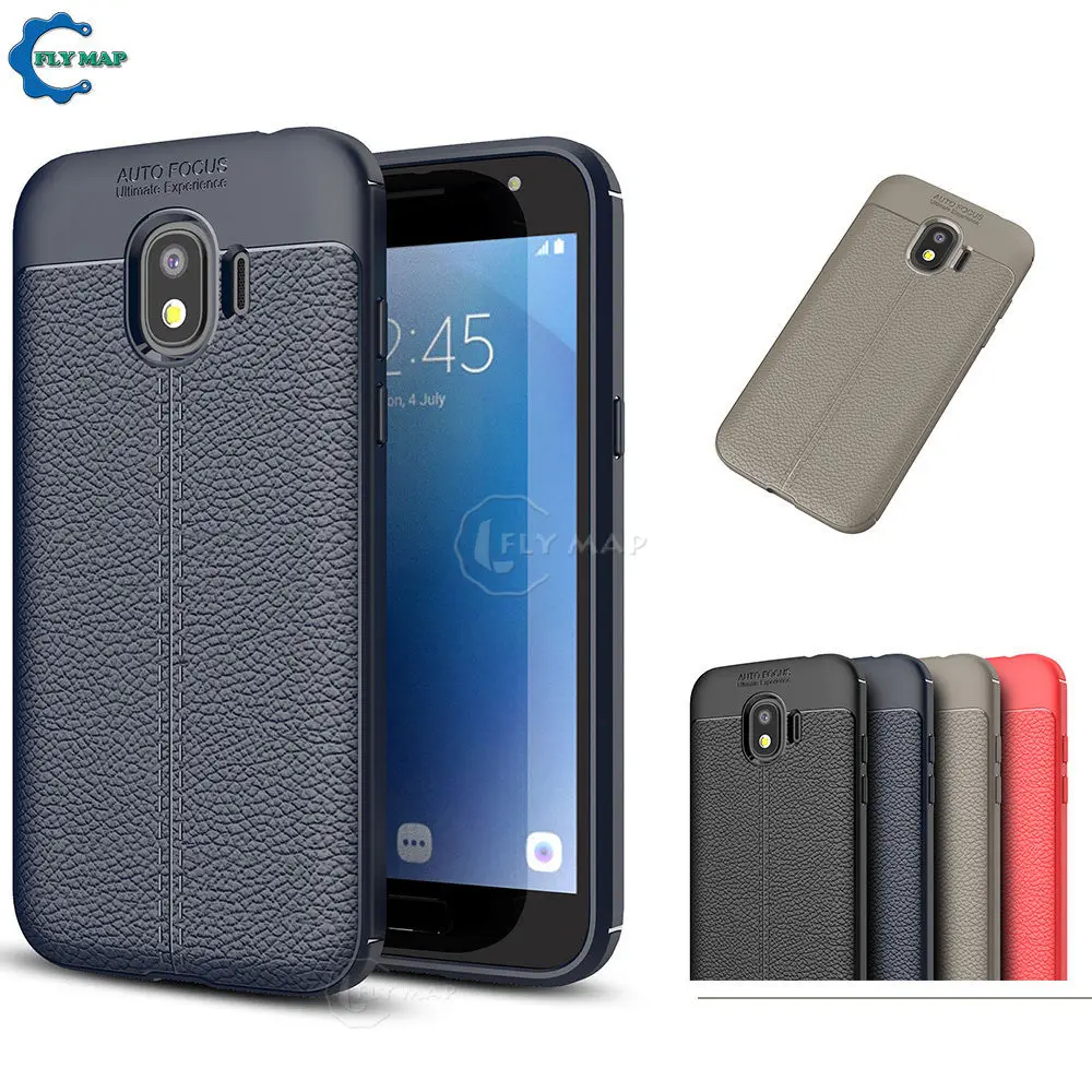 Soft Cover for Samsung Galaxy J2 Pro 2018 J250 J250F/DS Litchi Leather Grained Silicon Phone Case SM-J250 SM-J250F/DS TPU |