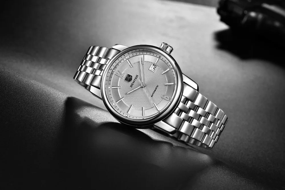 BENYAR Топ бренд класса люкс для мужчин s часы бизнес полный сталь Мода повседневное водонепроницаемый автоматические часы мужские часы Relogio Masculino