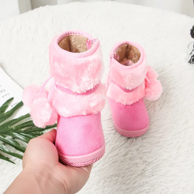 Children's Boots Warm Solid Girls Snow Boot Boys Girls Kids Rubber Boots Children Shoes Non-slip Girl Boots Winter Size 21-35