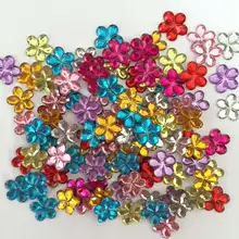 Diy 100 pçs 10mm flor acrílico plum blossom flatback scrapbook artesanato decoração de casamento b01