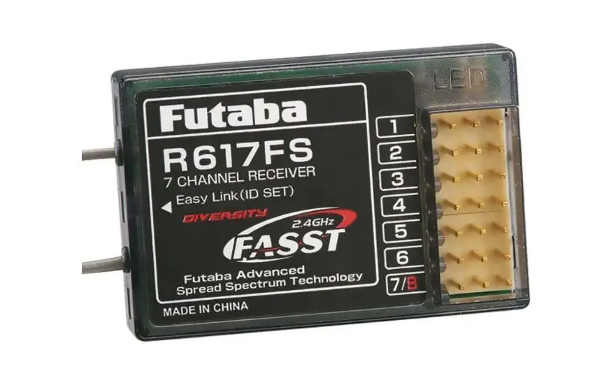 

Futaba RC Model R617FS FASST 2.4GHz 7ch R/C Hobby Diversity Receiver (no box)