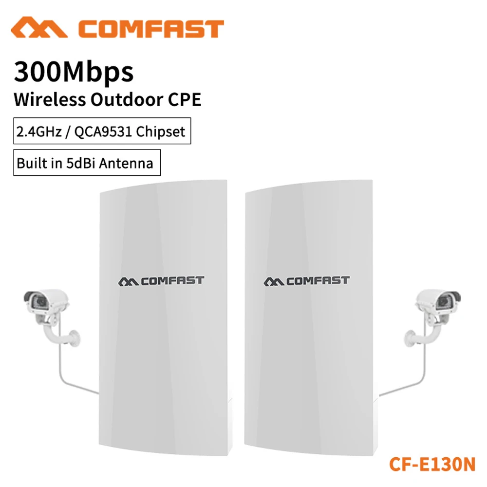 2 шт. COMFAST CF-E130N открытый мини Беспроводной репитер-удлинитель WiFi AP 2,4G 300 M CPE маршрутизатор Wi-Fi мост точка доступа AP маршрутизатор