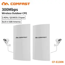 2 шт. COMFAST CF-E130N открытый мини Беспроводной репитер-удлинитель WiFi AP 2,4G 300 M CPE маршрутизатор Wi-Fi мост точка доступа AP маршрутизатор