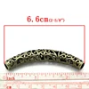 Doreen Box hot- Loose Spacer Beads Tube Antique Bronze Hollow Metal Beads for DIY Jewely Making Beads 6.6x1.1cm,5PCs (B23472) ► Photo 2/3