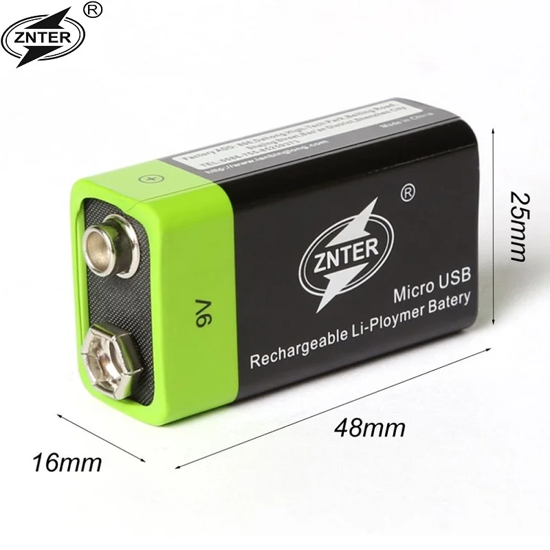 

ZNTER Hot-selling 4PCS 9V 400MAH Rechargeable Batteries For Smoke detectors Wireless Microphones Drop shipping