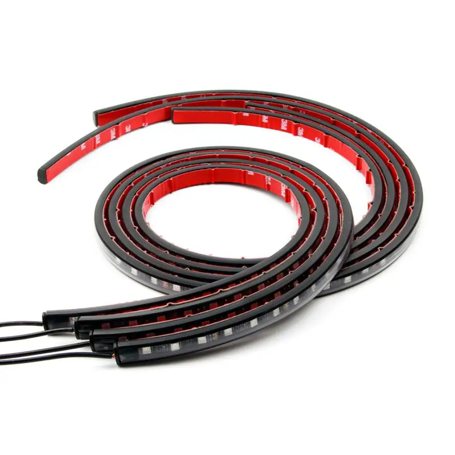 4 Unids автомобильный музыкальный контроллер RGB гибкий ленточный светильник