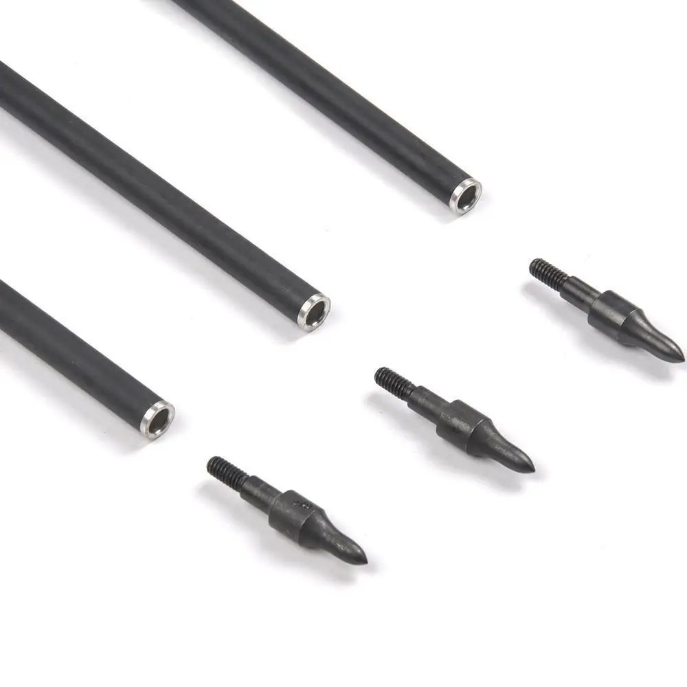 Preise UNS RU 6 12 24 stücke 80 85cm 2 Grün und 1 Weiß Pfeile Wirbelsäule 500 carbon Pfeile OD7.6mm ID6.2mm Türkei Feder für Jagd Schießen