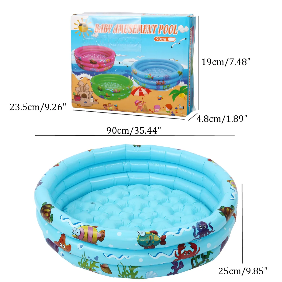 90x25 см надувной детский плавательный бассейн Piscina портативный открытый детский ванна для бассейна детский бассейн водная Ванна