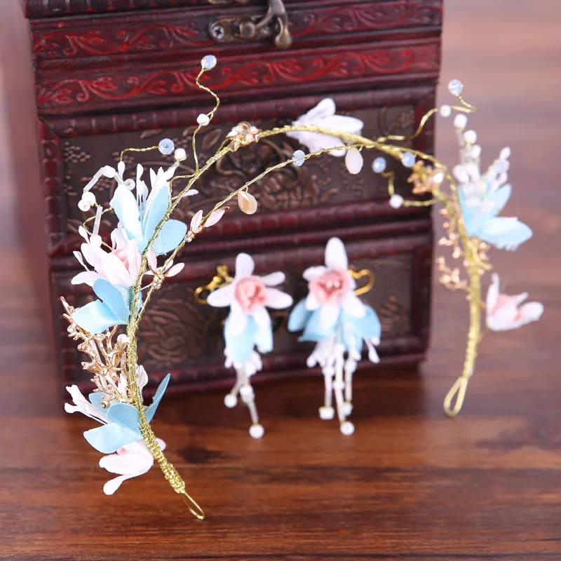 

Hight Quality Bridal Headwear Elegant Wedding Flowers and Fascinators Sweet Wedding Headband Bridal Accessories Mingli Tengda