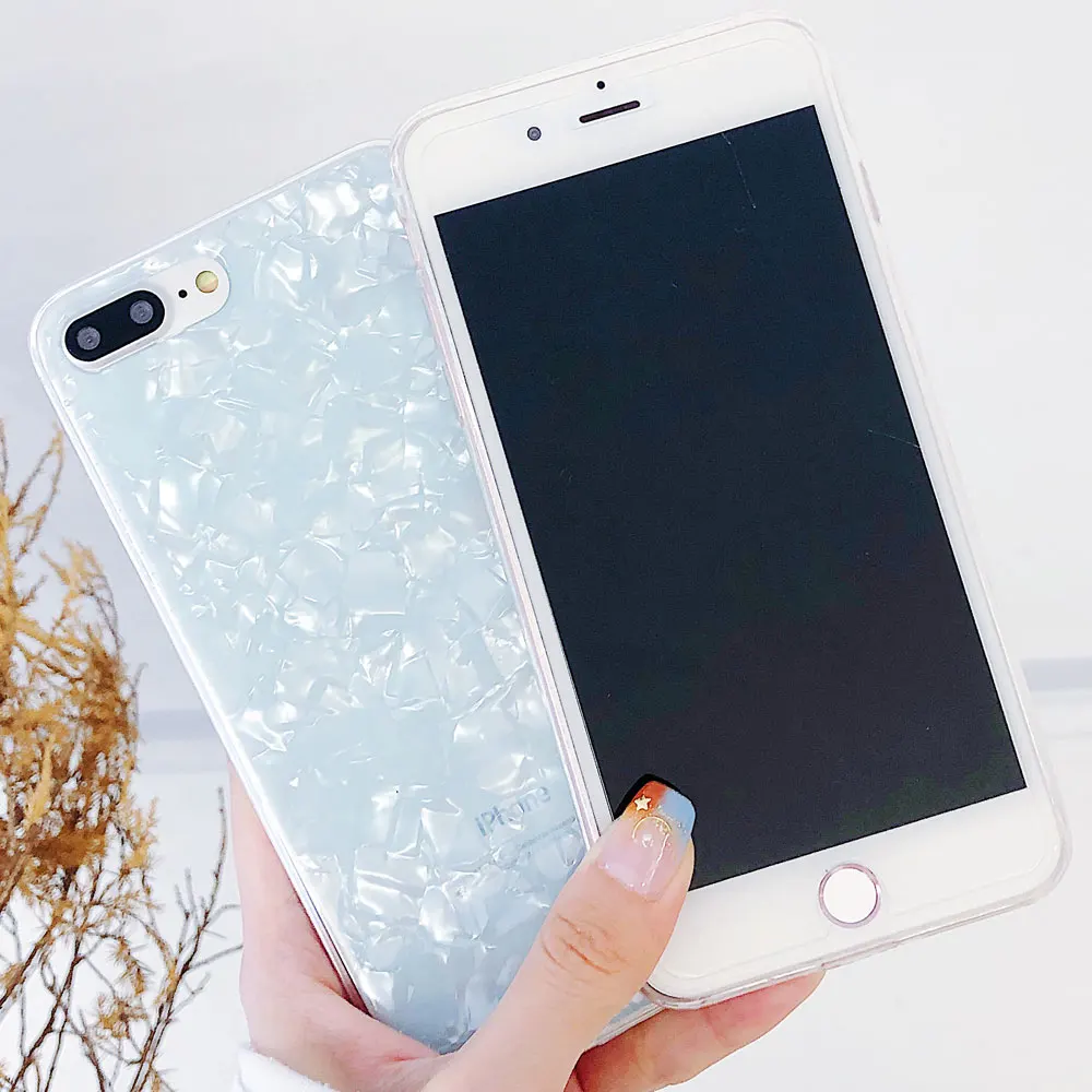 Portefeuille For iPhone X Case Shell Silicone Glitter Protective Phone Case Cover For iPhone 7 Plus 8 6 6S 10 Coque Accessories (7)
