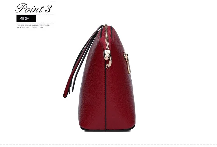 MJ Bag Ladies Genuine Leather Messenger Bag Female Real Leather Cowhide Shell Bags Womens Crossbody Shoulder Bags Solid Small (20)