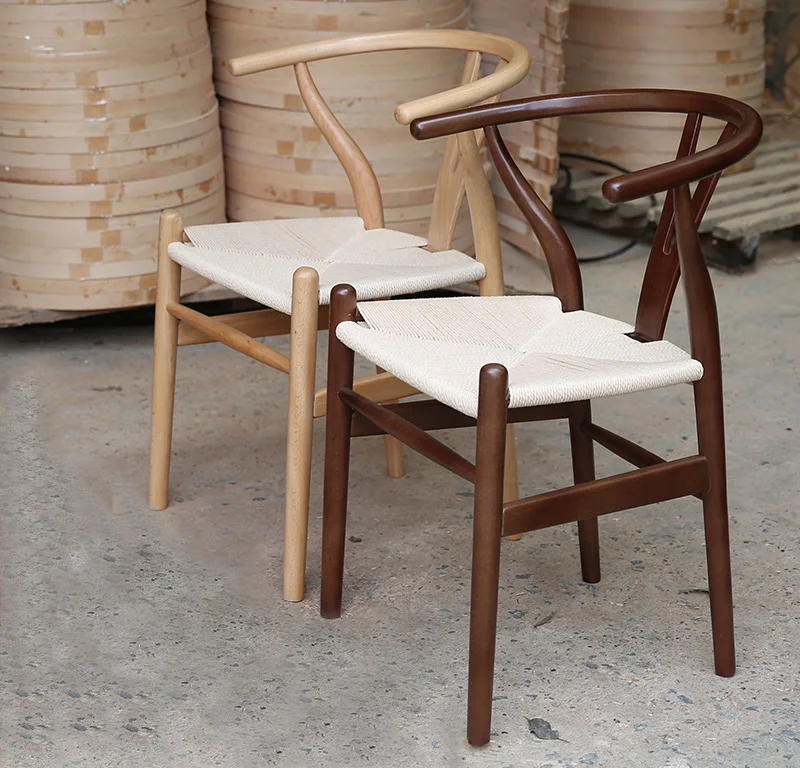 Replica Modern Design Hans Wegner Wishbone Y Chair Popular Solid Beech