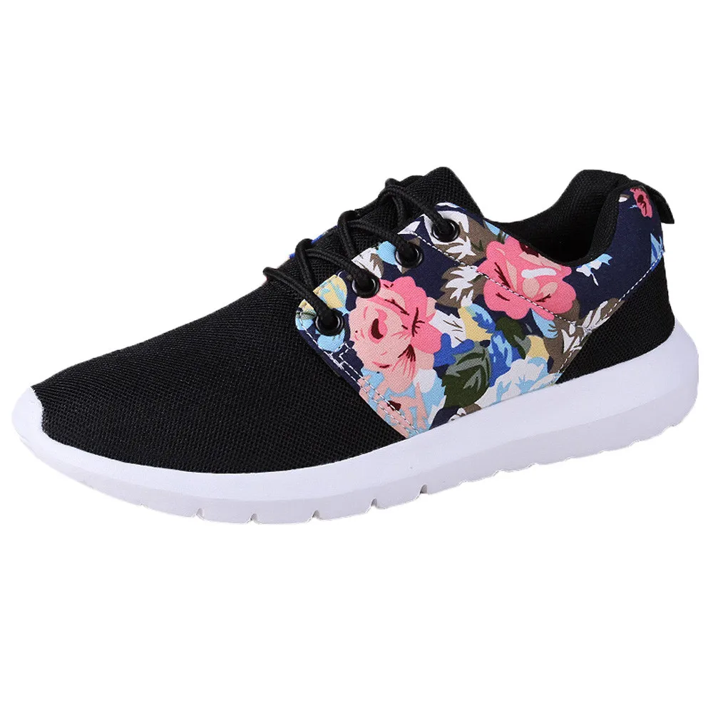 

Women Trainers Breathable Print Flower designer flats women luxury 2018 Shoes Woman 2018 Summer Mesh Low Top Shoes Zapatillas