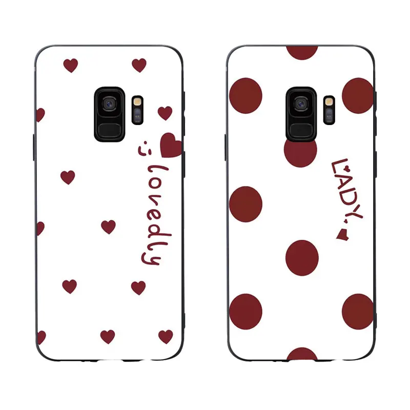 

MA Cute Lovely LOVE Style Fashion Woman Phone Case Cover For Samsung Galaxy S6 S7 edge S8plus S9 S10plus lite Soft Cover TPU