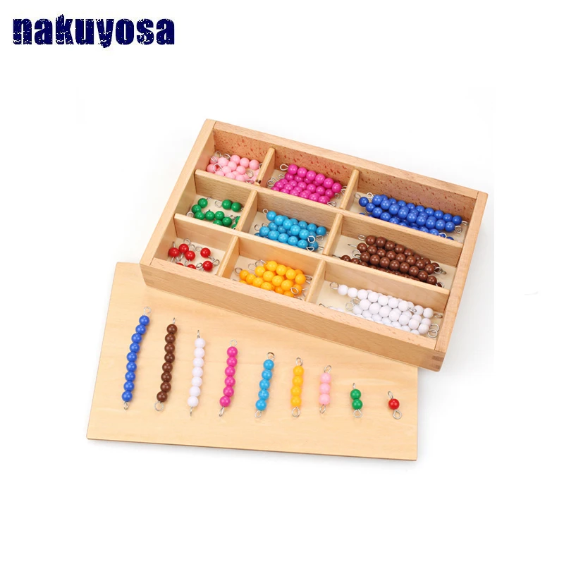 Color beads Mathematics teaching aids Children Montessori Class