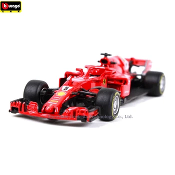 

Bburago 1:43 Ferrari Racing F1 5 Simulation alloy super toy car model For with Steering wheel control front wheel steering