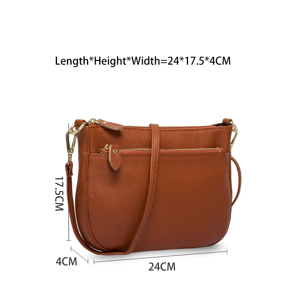 Zency أزياء النساء Crossbody حقيبة 100% جلد طبيعي البني حقيبة صغيرة رفرف أكياس بسيطة سيدة الكتف محفظة رسول Zency أزياء النساء Crossbody حقيبة 100% جلد طبيعي البني حقيبة صغيرة رفرف أكياس بسيطة سيدة الكتف محفظة رسول