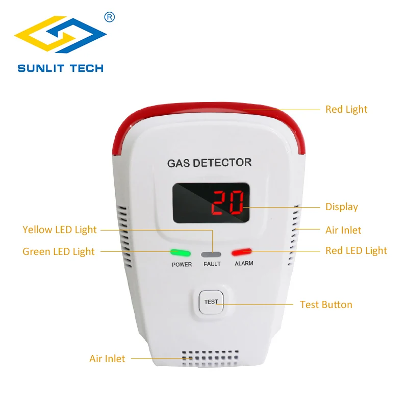  Natural Gas Leakage Detector LPG City Gas Detecting Tester For Home Kitchen Security Fire Alarm Sen - 32877978409