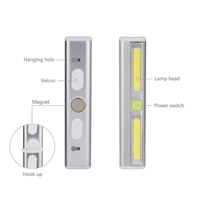 Алюминиевый сплав COB шкаф свет с магнитом для спальни шкаф Кемпинг JDH99