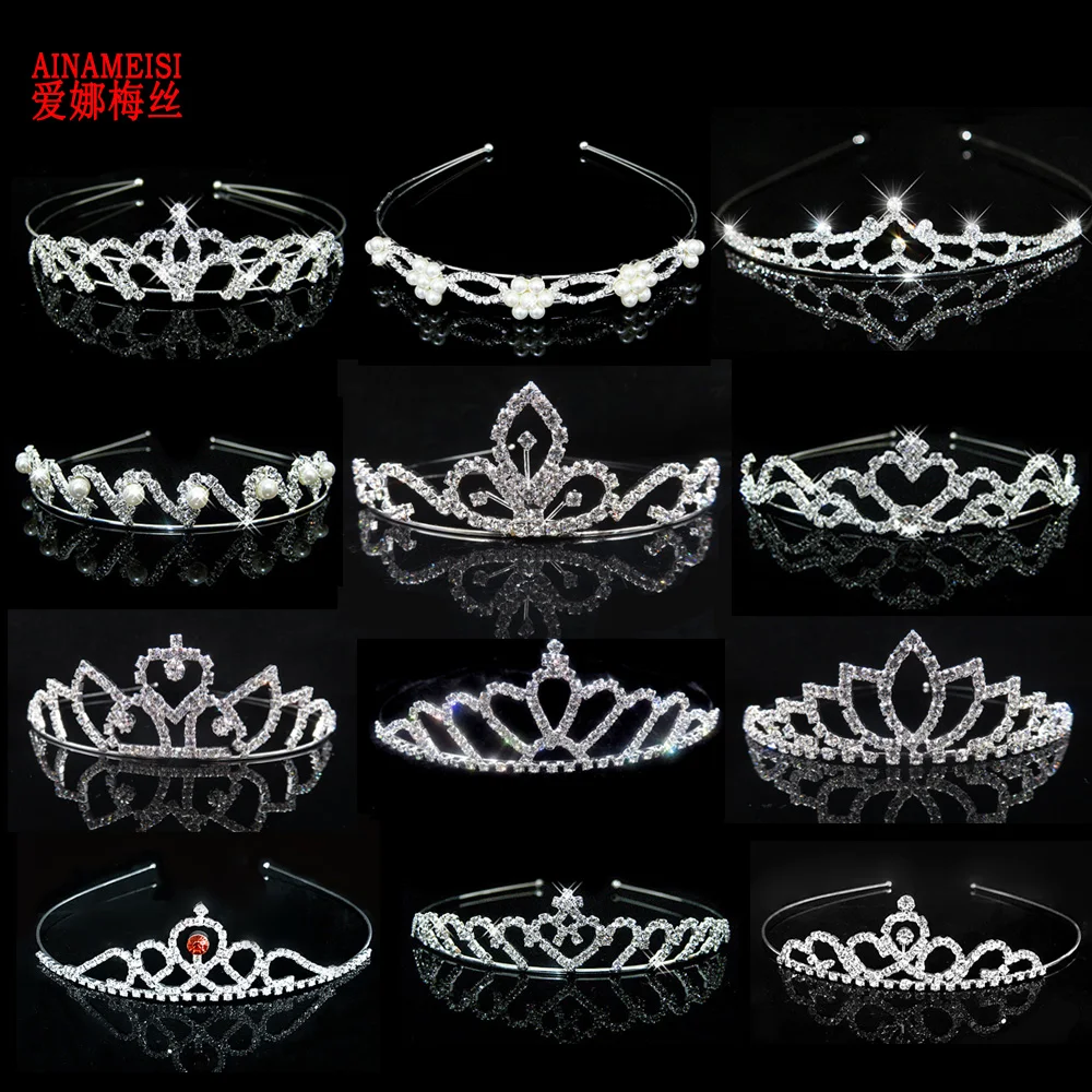 Corona Diadema Da Principessa Con Strass - Fascia Elastica Per Capelli Da Sposa - Accessorio Per Matrimoni, Compleanni E Festa Halloween Donna - 2