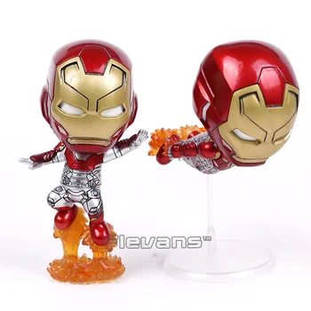 

Marvel Iron Man Bobble Head Toy Car Decoration Doll PVC Action Figure with Retail Box 2 Styles