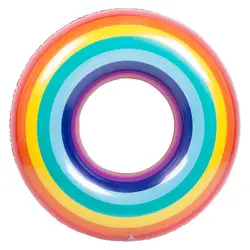 47 дюймов Радуга бассейна Надувные игрушки с насос бассейн для пляжной вечеринки плавающая игрушка кольцо плот игр на открытом воздухе
