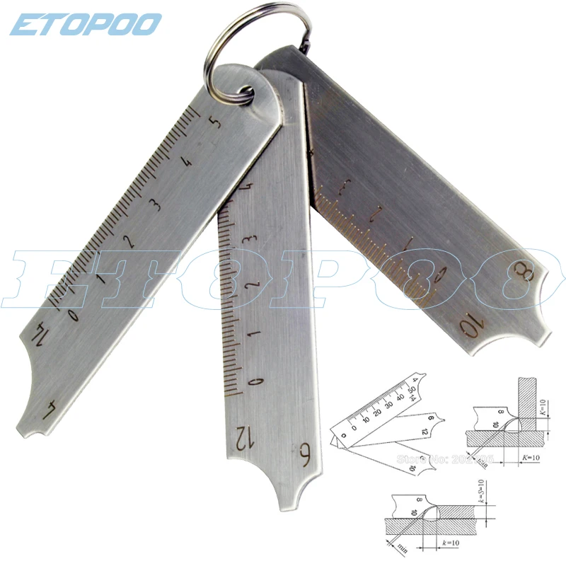 Welding Gauge For 3pcs Key Set Mig/tig/stick Weld Gage Measure Tool